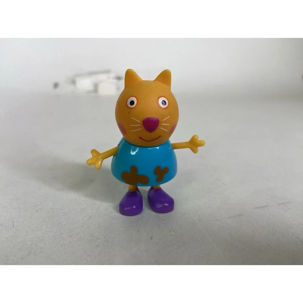 Peppa Pig Friends Candy Cat Mini Figure Toy Blue Dress Muddy Puddles Jazwares